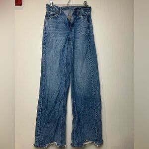 American Eagle Outfitters Blue Flare & Wide Leg Jeans